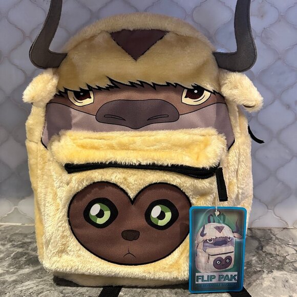 Bioworld Handbags - Avatar: The Last Airbender Appa Reversible Plush Flip Backpack – NWT